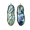 304 Stainless Steel Pave Natural Paua Shell Pendants STAS-Z125-01C-P-1