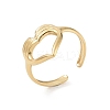 12Pcs Ion Plating(IP) 304 Stainless Steel Heart Open Cuff Rings for Women RJEW-G312-08G-2