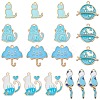 36Pcs 6 Styles Alloy Enamel Pendants ENAM-SC0004-57-1