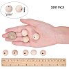 Round Unfinished Wood Beads and Nylon Packaging Vacuum Bag WOOD-PH0008-50-3