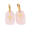 Natural Rose Quartz Pendants G-G461-06G-08-1