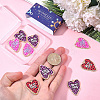 12Pcs 3 Colors Leopard Print Alloy with Acrylic Pendants FIND-SC0021-91-3