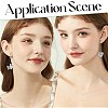 120Pcs 304 Stainless Steel Hoop Earrings Findings Kidney Ear Wires STAS-SP0001-32C-P-5