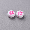 White Opaque Acrylic Beads MACR-N008-41E-3