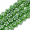 Handmade Millefiori Glass Bead Strands LAMP-J035-6mm-26-1