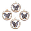 Alloy Rhinestone Pendants X1-PALLOY-S183-001A-RS-1