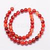 Natural Striped Agate/Banded Agate Bead Strands G-K166-13-10mm-08-2