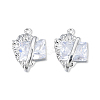 Brass Pave Clear Cubic Zirconia Pendants KK-N232-474P-1