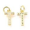 Brass Micro Pave Cubic Zirconia Charms ZIRC-O037-10G-2