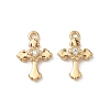 Brass Micro Pave Clear Cubic Zirconia Pendants KK-A280-05A-G-1
