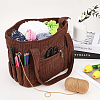 Corduroy Zipper Shoulder Bags for Women AJEW-WH20006-127-3