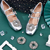 2 Pairs Alloy Rhinestone Shoe Buckle Clips FIND-FG0004-05-5