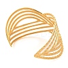 304 Stainless Steel Open Cuff Bangles for Women BJEW-G711-01G-G-3