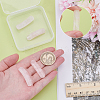 6Pcs Natural Rose Quartz Connector Charms G-AR0006-27B-3