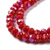 Electroplate Opaque Solid Color Glass Beads Strands X1-EGLA-A034-P8mm-L04-3