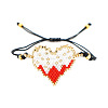 Glass Seed Beads Link Bracelets MB7256-1-1