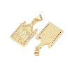 Brass Micro Pave Cubic Zirconia Pendants KK-F919-19G-2
