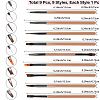 9Pcs 9 Styles Nail Art Brush Pens MRMJ-CP0001-47-2