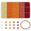 225G 5 Colors 8/0 Glass Seed Beads SEED-YW0002-55-1