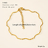 304 Stainless Steel Wavy Bar Link Chain Anklets FS-WG7E8C4-08-1