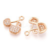 Brass Micro Pave Cubic Zirconia Pendants KK-T074-73KCG-2