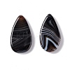 Natural Dyed & Heated Black Agate Pendants G-B030-13-2