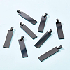 10Pcs 304 Stainless Steel Pendants STAS-BC0003-27B-4