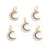 Eco-Friendly Brass Micro Pave Cubic Zirconia Charms KK-I698-32G-2