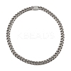 304 Stainless Steel Cuban Link Chain Necklaces NJEW-D050-01E-P-1