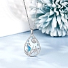 Ocean Theme Alloy Rhinestone Pendant Necklaces PW-WG91F25-01-2