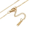 Ion Plating(IP) Initial Letter 304 Stainless Steel Pendant Necklaces NJEW-M199-01G-F-4