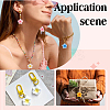 42Pcs 7 Colors Resin Flower Pendant Decorations HJEW-GA0001-57-5