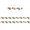 Handmade Eco-friendly Brass Enamel Cherry with Evil Eye Link Chain CHC-E025-26G-2
