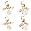 4Pcs 2 Styles Cute Shell Shape & Round ABS Plastic Pendant Decoration HJEW-BBC0001-24-7