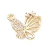 Brass Pave Clear Cubic Zirconia Pendants LS-KK-Z061-08G-01-1