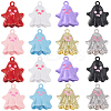 32Pcs 8 Styles Rack Plating & Spray Painted Alloy Enamel Pendants FIND-SC0010-20-1