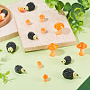 30Pcs 5 Styles Resin Hedgehog & Mushroom Display Decoration DJEW-TA0001-49-8
