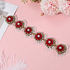Retro Flower Alloy & Glass & ABS Plastic Hair Accessories EJEW-WH20018-02A-7