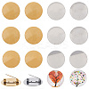 20Pcs 2 Colors PVD Vacuum Plating 304 Stainless Steel Brooch Cabochon Settings STAS-BBC0007-27-1