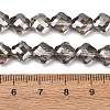 Electroplate Transparent Glass Beads Strands GL-CBA7A17-02A-12-3