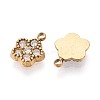304 Stainless Steel Micro Pave Cubic Zirconia Charms STAS-N115-48G-2