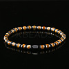 Natural Picture Jasper & Synthetic Non-magnetic Hematite Beads Stretch Bracelets for Men NY6374-1