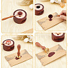 Brass Wax Seal Stamps with Rosewood Handle AJEW-WH0412-0179-3