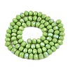 Electroplate Opaque Solid Color Glass Beads Strands EGLA-A044-P6mm-L30-2