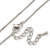 Brass Box Chain Necklaces for Women NJEW-U011-05P-2