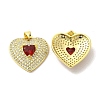 Brass Micro Pave Clear Cubic Zirconia Pendants KK-A180-01G-02-1