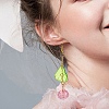 DIY Flower Leaf Acrylic Dangle Earring Jewelry Making Kits DIY-YW0010-07-6