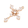 Easter Brass Micro Pave Clear Cubic Zirconia Pendants KK-D265-04G-2