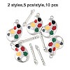 10Pcs 2 Styles Alloy Enamel Pendants ENAM-FP0003-08-2