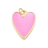 Brass Enamel Pendants KK-K401-14G-03-1